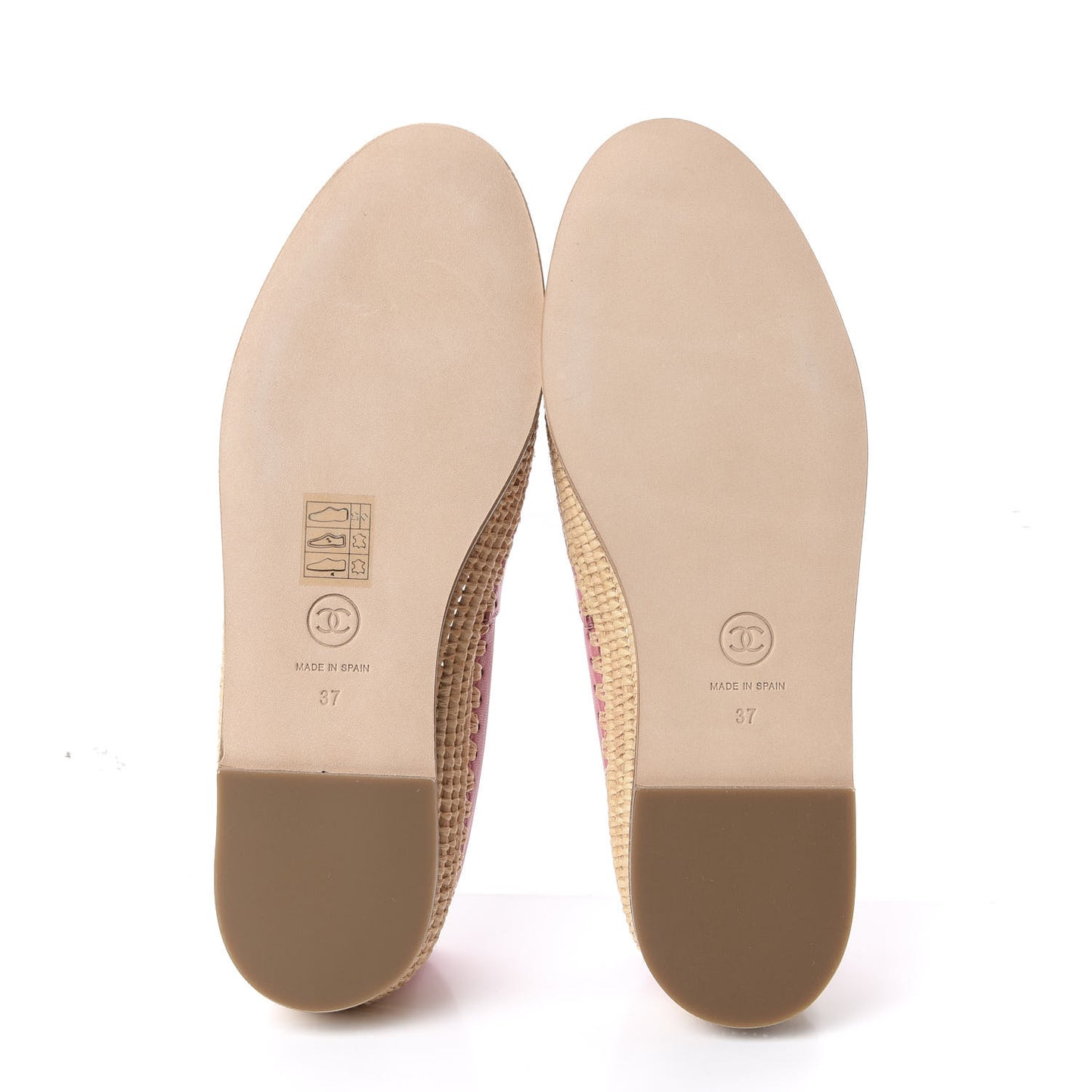 Lambskin Grosgrain CC Espadrilles 37 Pink