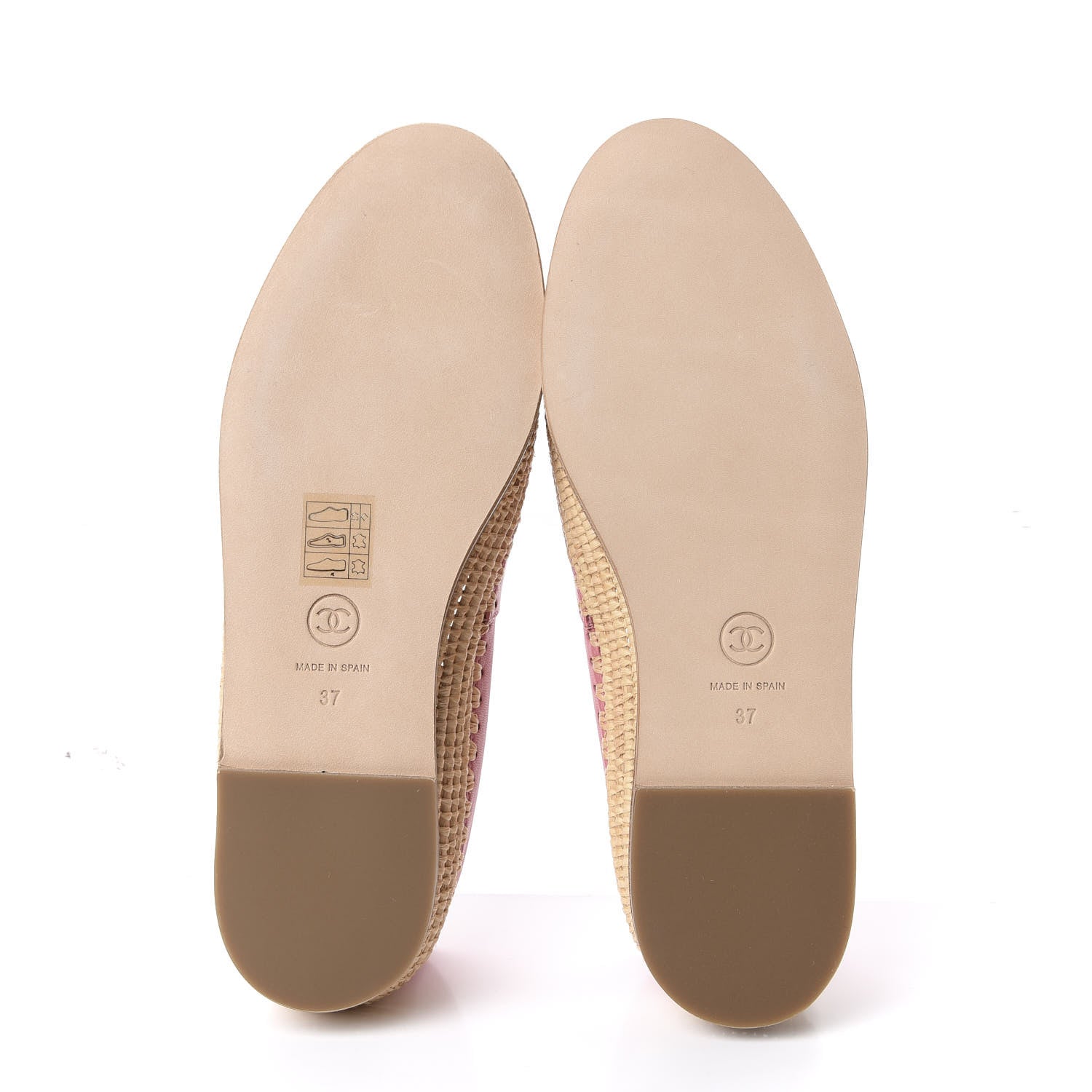 Chanel Lambskin Grosgrain CC Espadrilles 37 Pink 5 of 10