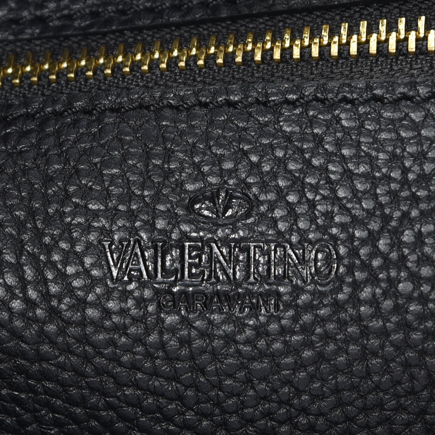 Valentino Garavani Pebbled Calfskin Small Rockstud Flip-Lock Messenger Bag Black 6 of 7