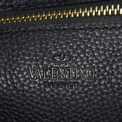 Valentino Garavani Pebbled Calfskin Small Rockstud Flip-Lock Messenger Bag Black 6 of 7