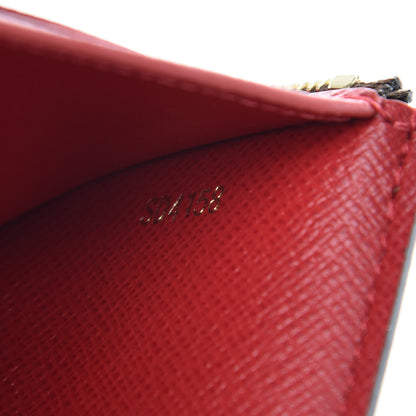 Louis Vuitton Damier Ebene Victorine Wallet Red 7 of 7