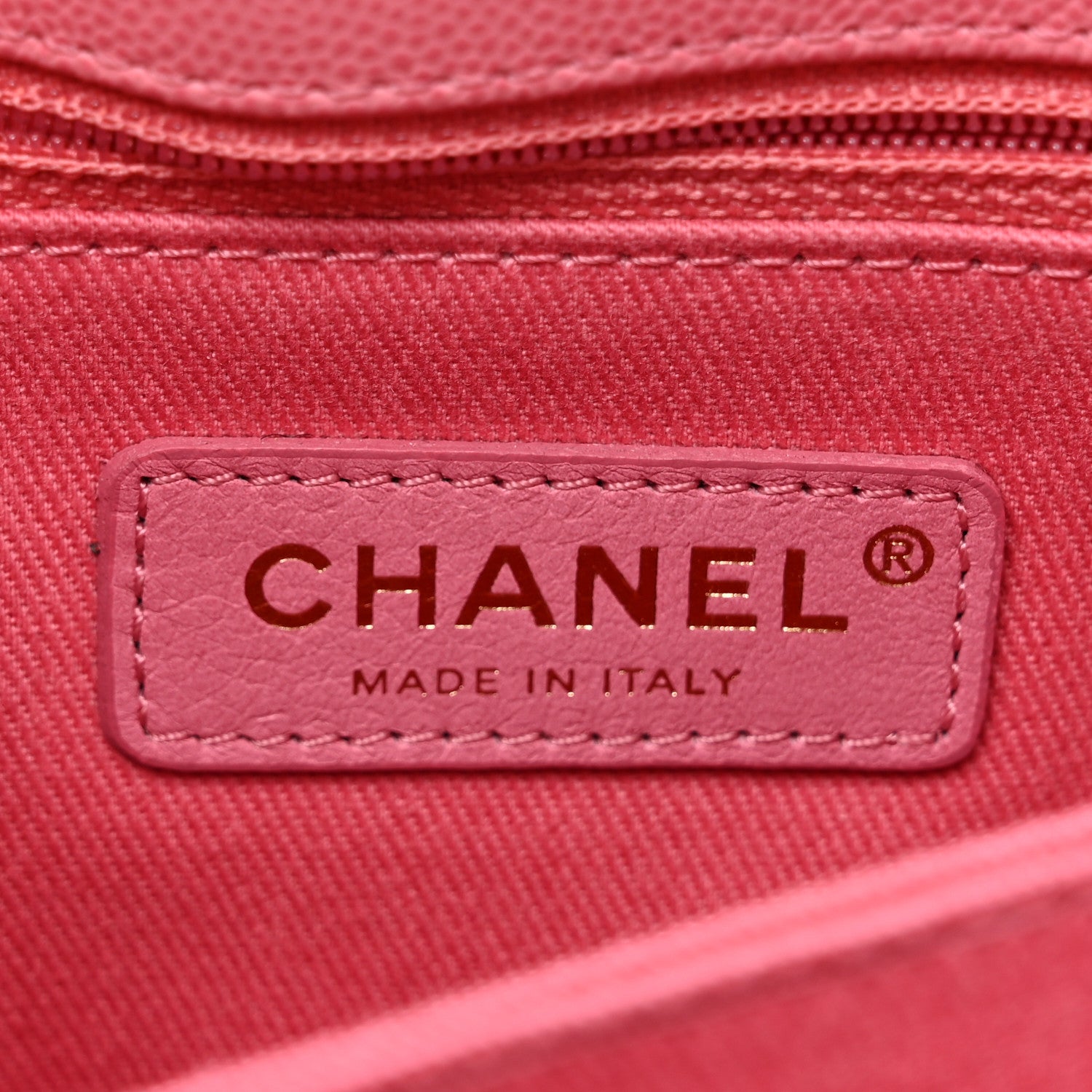 Chanel Caviar Chevron Quilted Mini Coco Handle Flap Pink 7 of 15