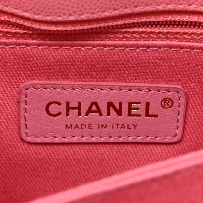 Chanel Caviar Chevron Quilted Mini Coco Handle Flap Pink 7 of 15