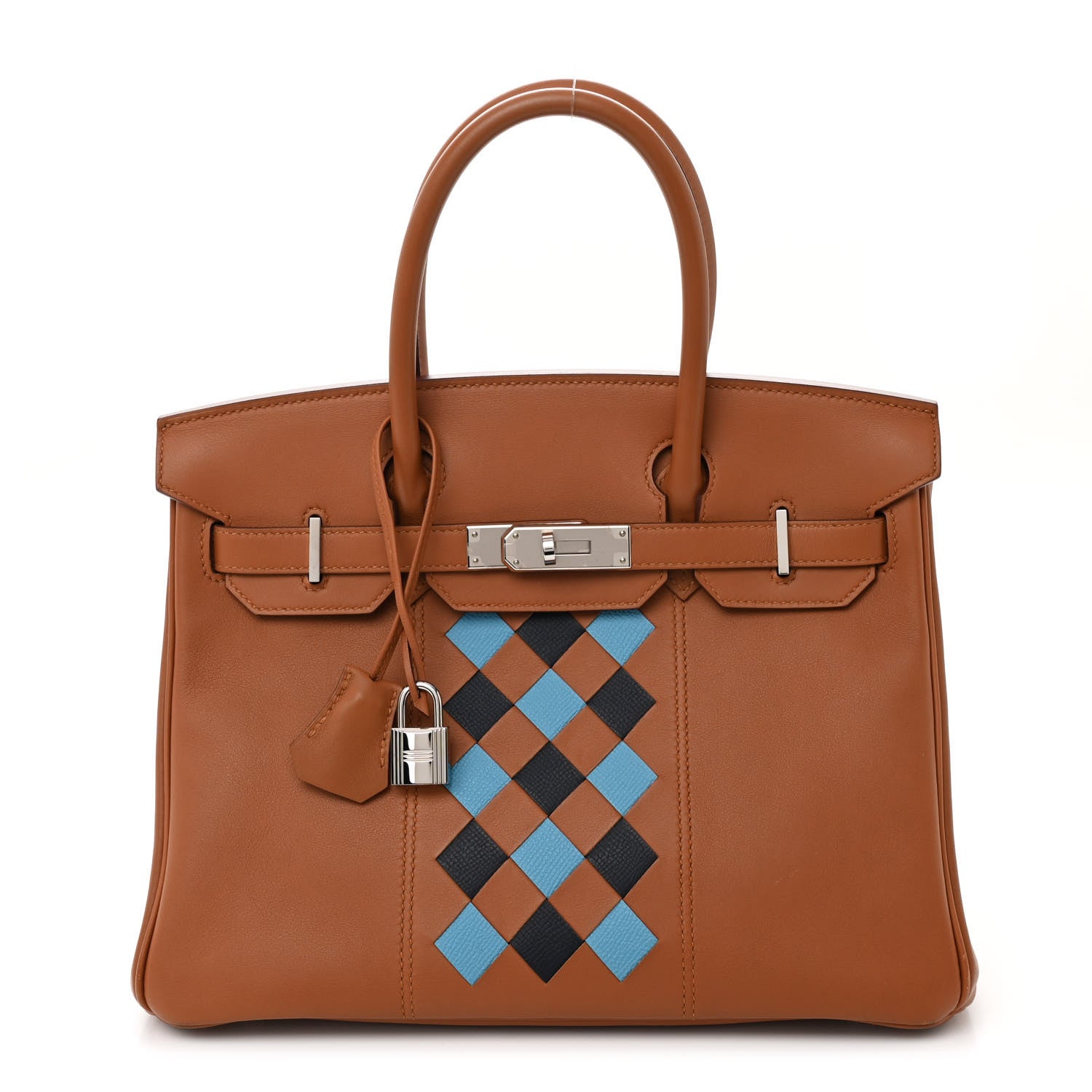 Hermes Swift Epsom Tressage Birkin 30 Gold Bleu de Nord Bleu Indigo 1 of 11