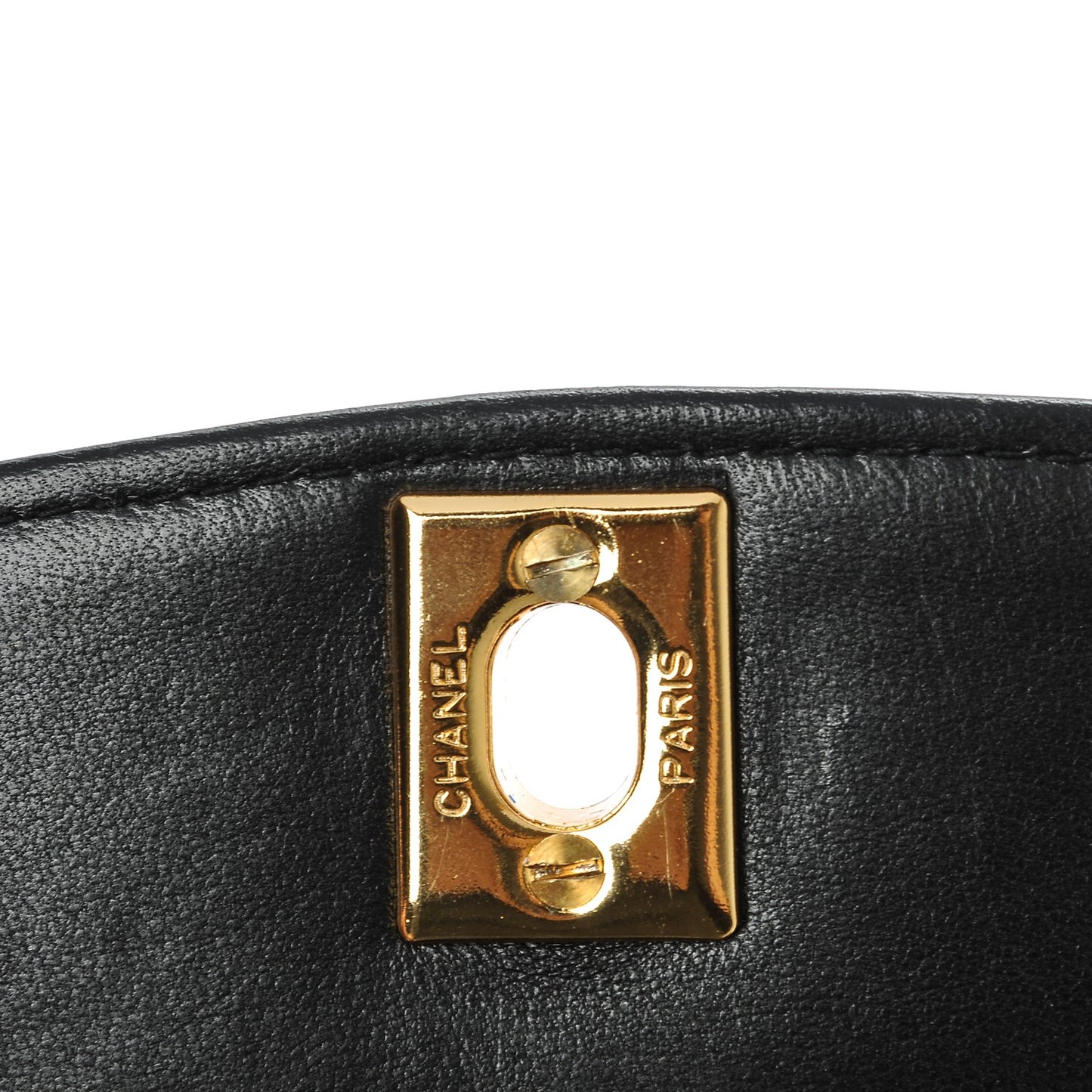 Lambskin Quilted Small Single Flap Black