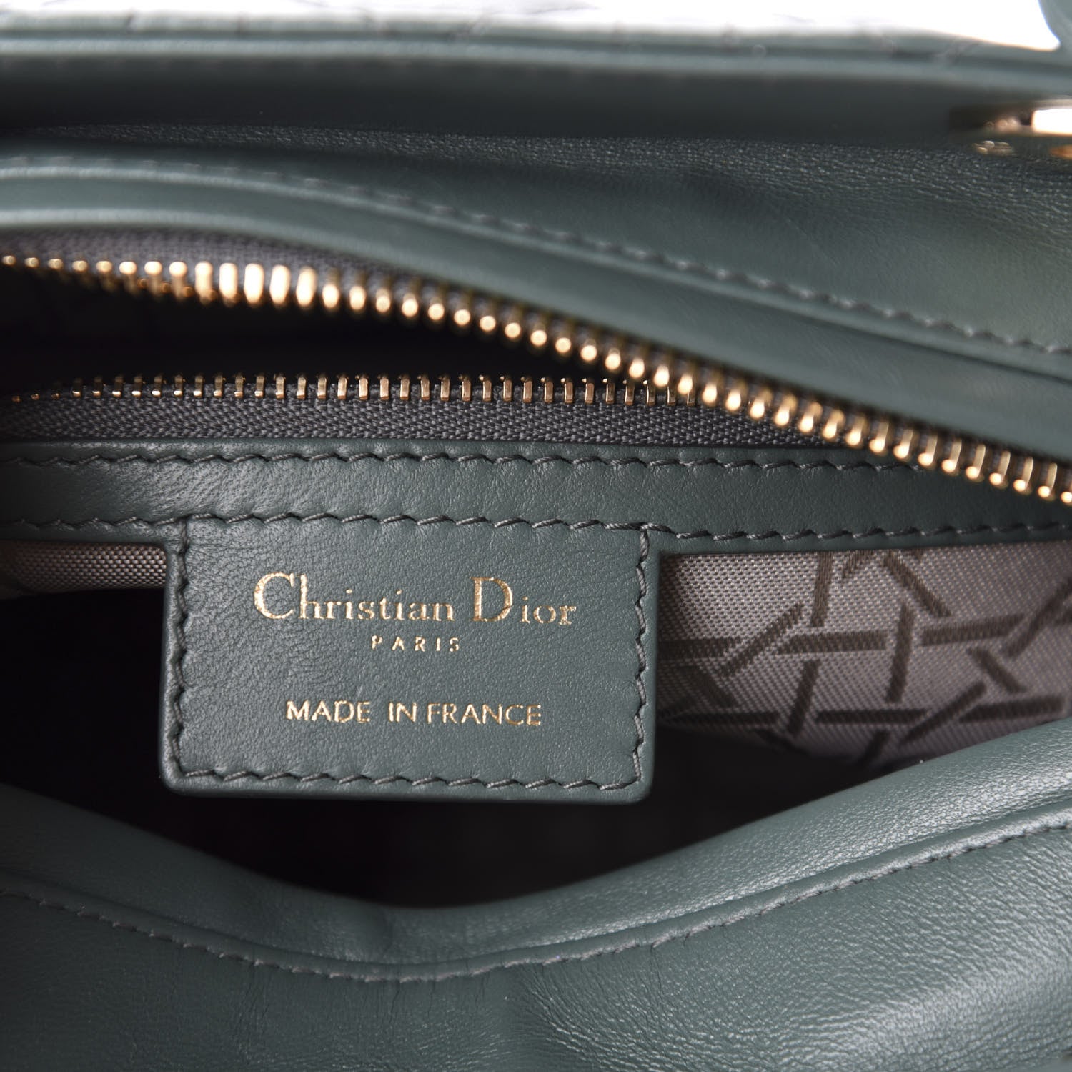 Christian Dior Lambskin Cannage Medium Lady Dior Orage 8 of 11