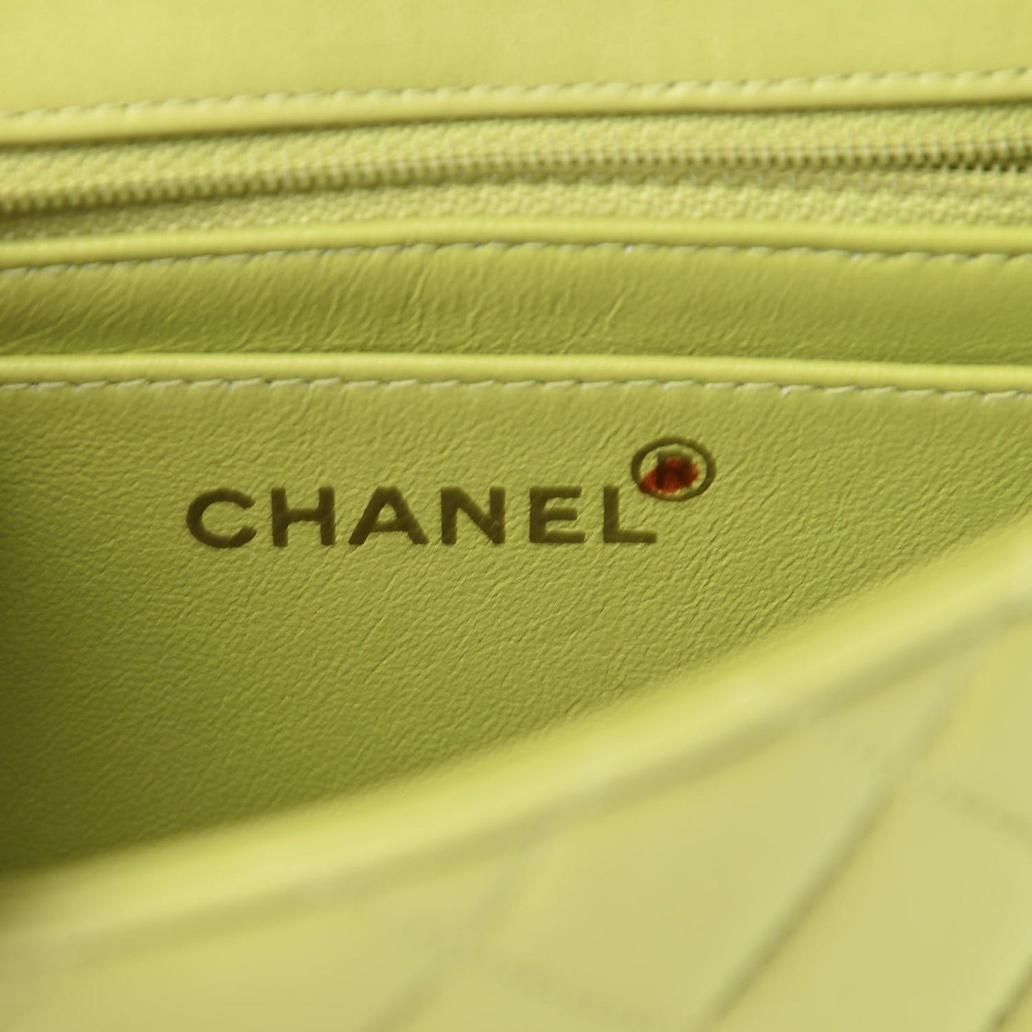 Lambskin Quilted Mini Square Flap Green