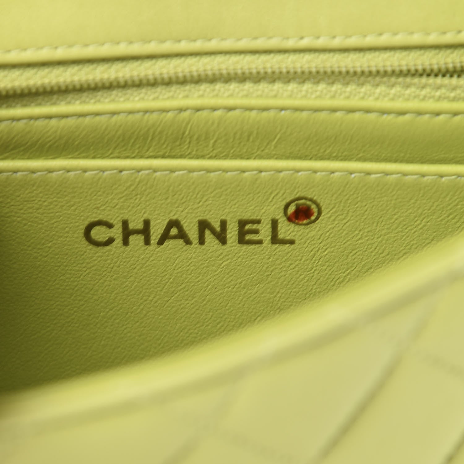 Chanel Lambskin Quilted Mini Square Flap Green 6 of 16