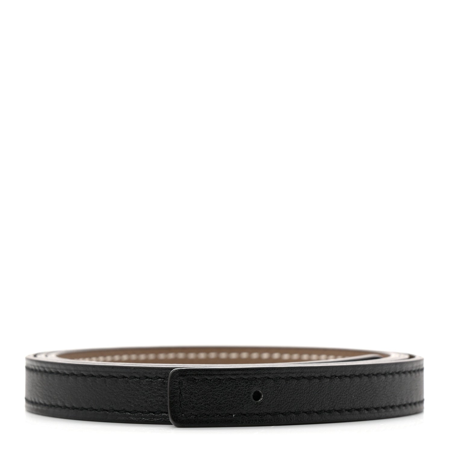 Hermes Swift Epsom 13mm Belt Strap 80 32 Black Etoupe 1 of 6
