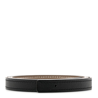 Hermes Swift Epsom 13mm Belt Strap 80 32 Black Etoupe 1 of 6