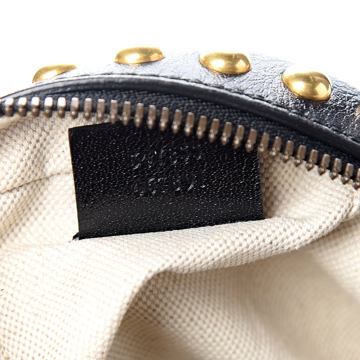 Gucci Calfskin Studded Mini Tifosa Baseball Shaped Shoulder Bag Black 6 of 9