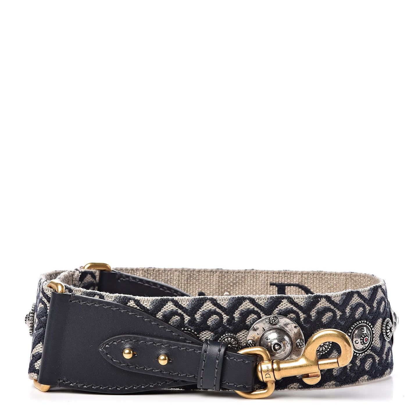 Oblique Studded Shoulder Strap Blue