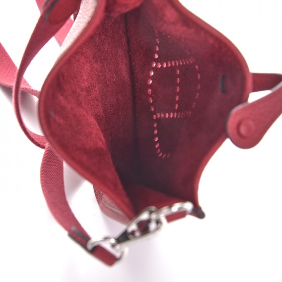 Hermes Taurillon Clemence Evelyne TPM Rouge Grenat 5 of 7