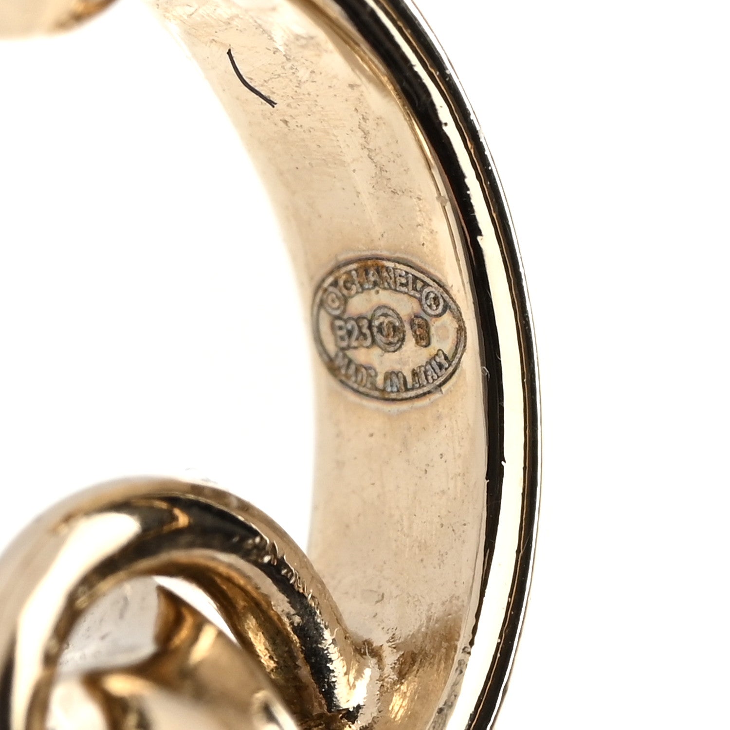 Chanel Twist Crystal CC Drop Earrings Gold 3 of 5