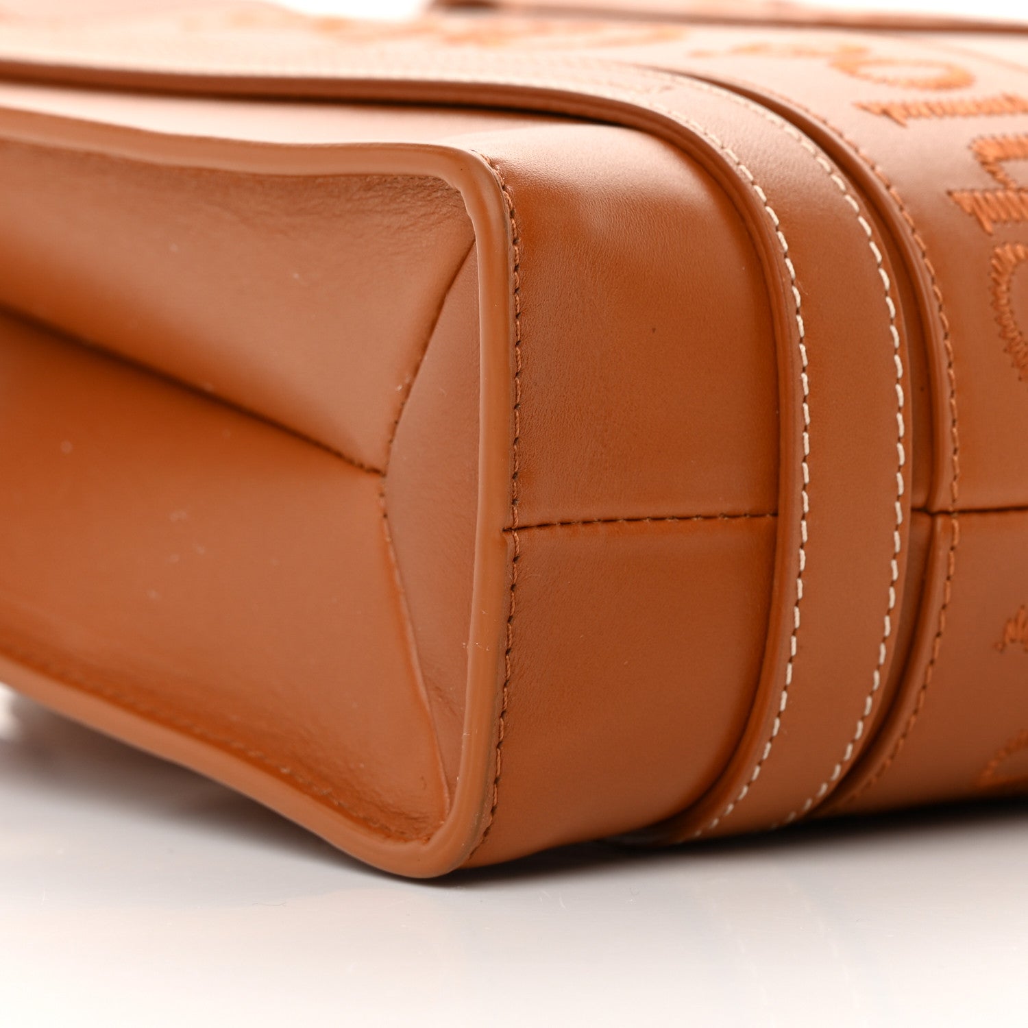 Chloe Calfskin Small Woody Tote Caramel 9 of 13