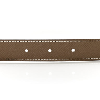 Hermes Swift Epsom 24mm Mini Constance H Belt 80 32 Black Etoupe 3 of 8