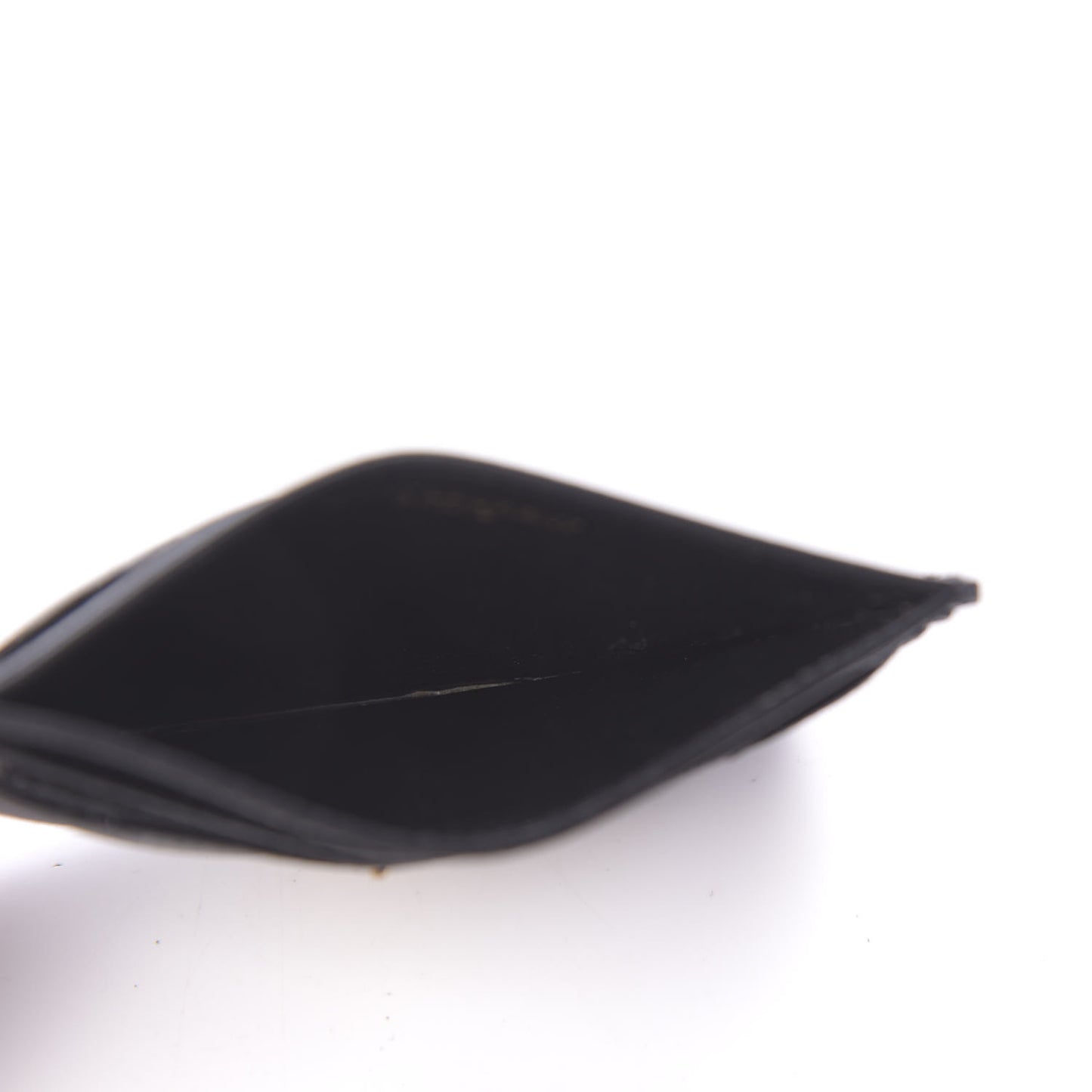 Grain De Poudre Matelasse Chevron Monogram Credit Card Case Black
