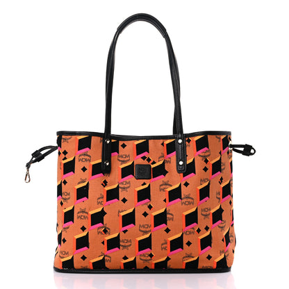 MCM Visetos Medium Liz Reversible Shopper Tote Pink 12 of 21