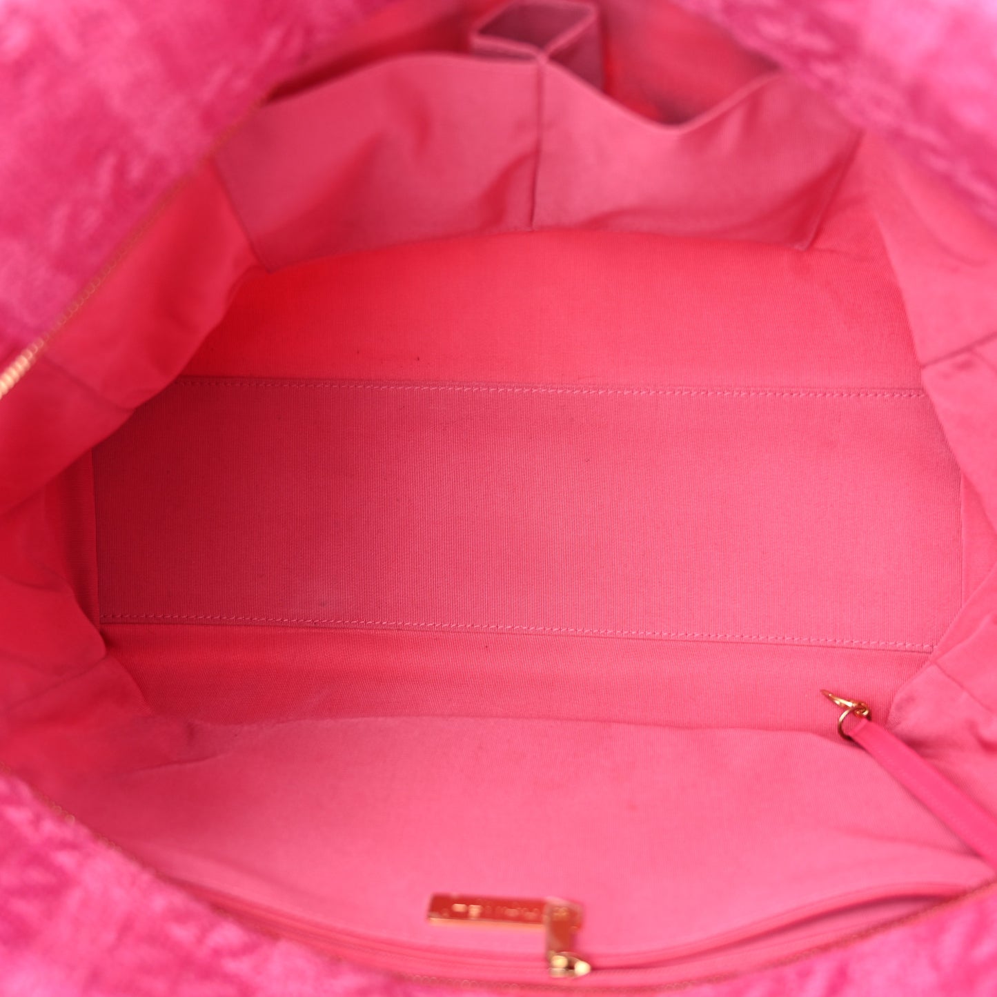 Wool Tweed Large Zipped Shopping Tote Pink