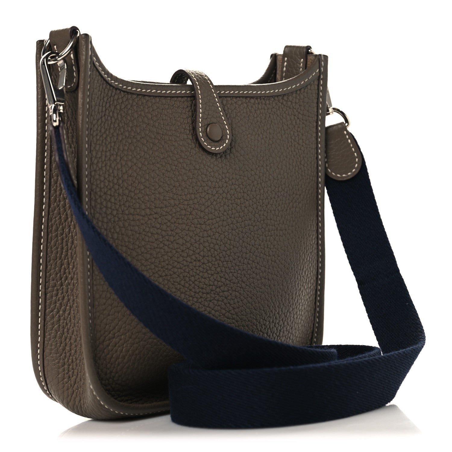 Hermes Taurillon Clemence Amazone Evelyne TPM Etoupe Bleu Indigo 2 of 10