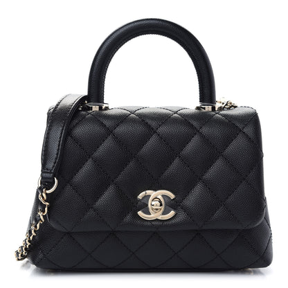 Chanel Caviar Quilted Extra Mini Coco Handle Flap Black 1 of 9