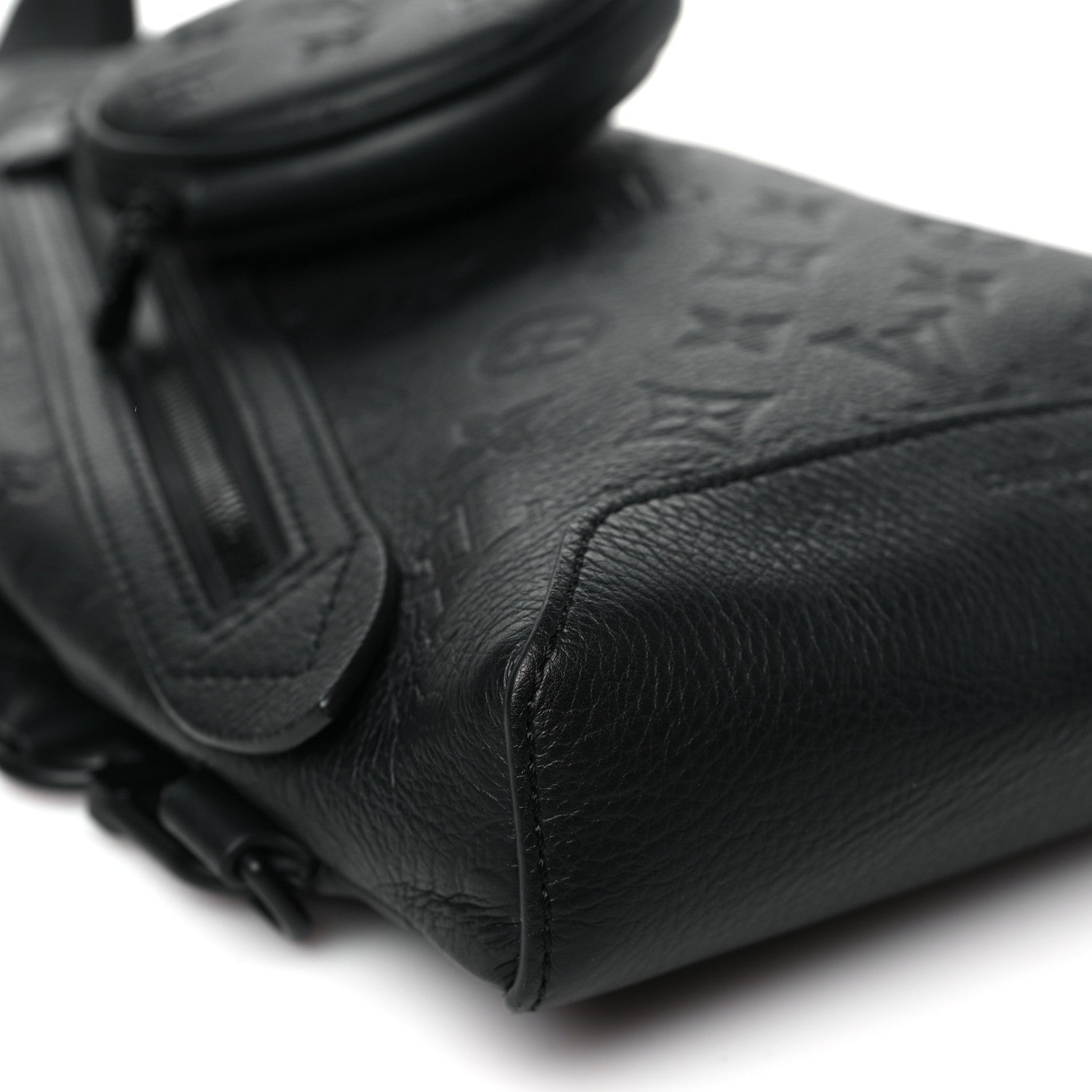 Louis Vuitton Calfskin Shadow Monogram Duo Slingbag Black 8 of 9