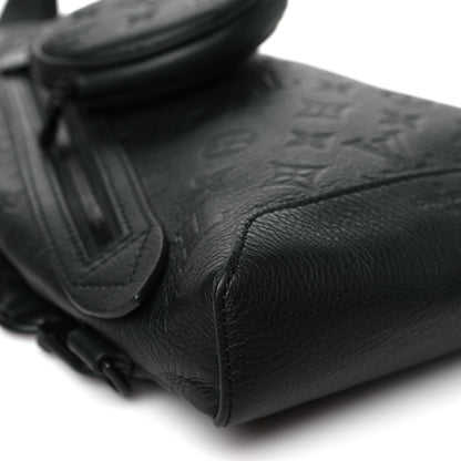 Louis Vuitton Calfskin Shadow Monogram Duo Slingbag Black 8 of 9