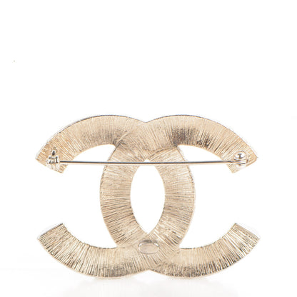 Chanel Baguette Crystal CC Brooch Silver 3 of 5