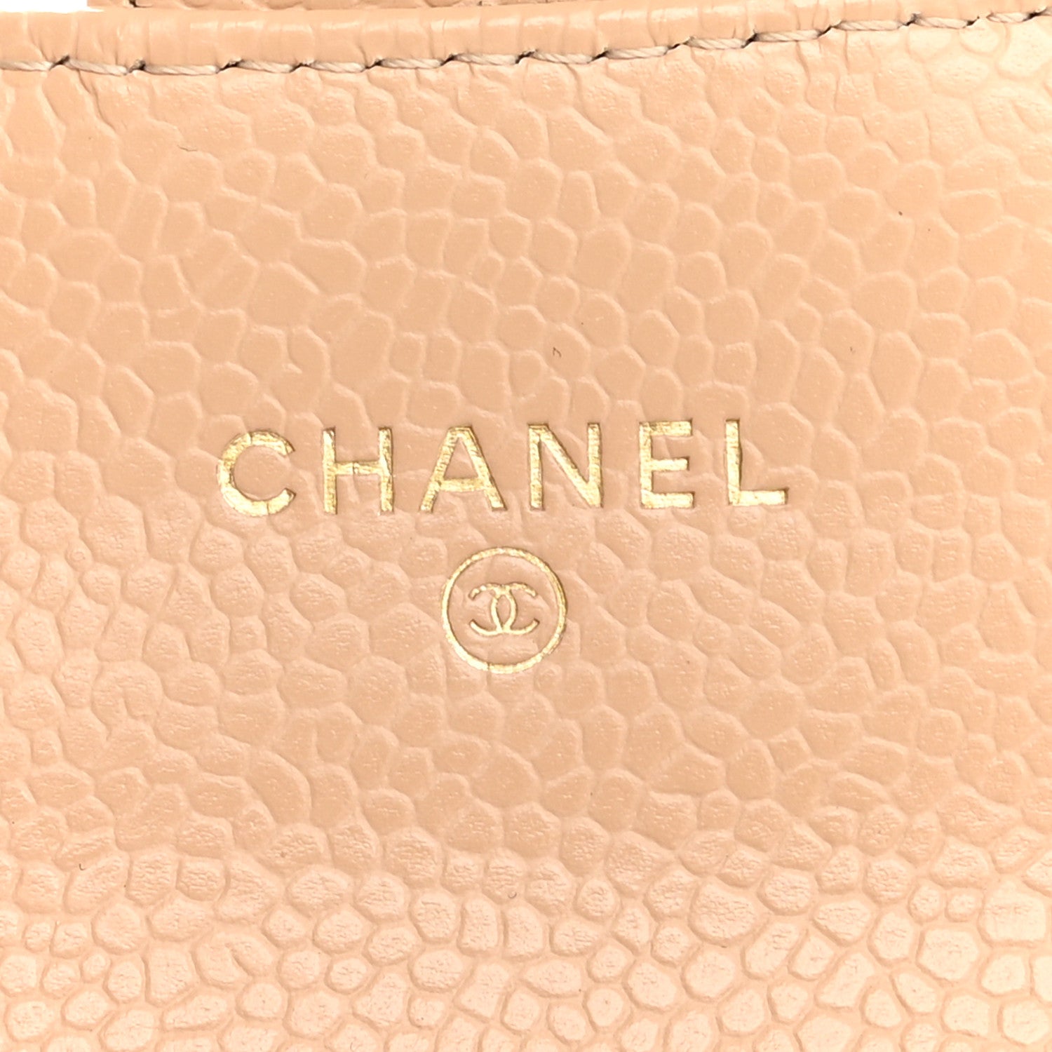 Chanel Caviar Quilted Flap Card Holder Wallet Beige 6 of 12