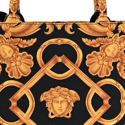 Versace Canvas Baroque Print Medusa Large Tote Black 6 of 8