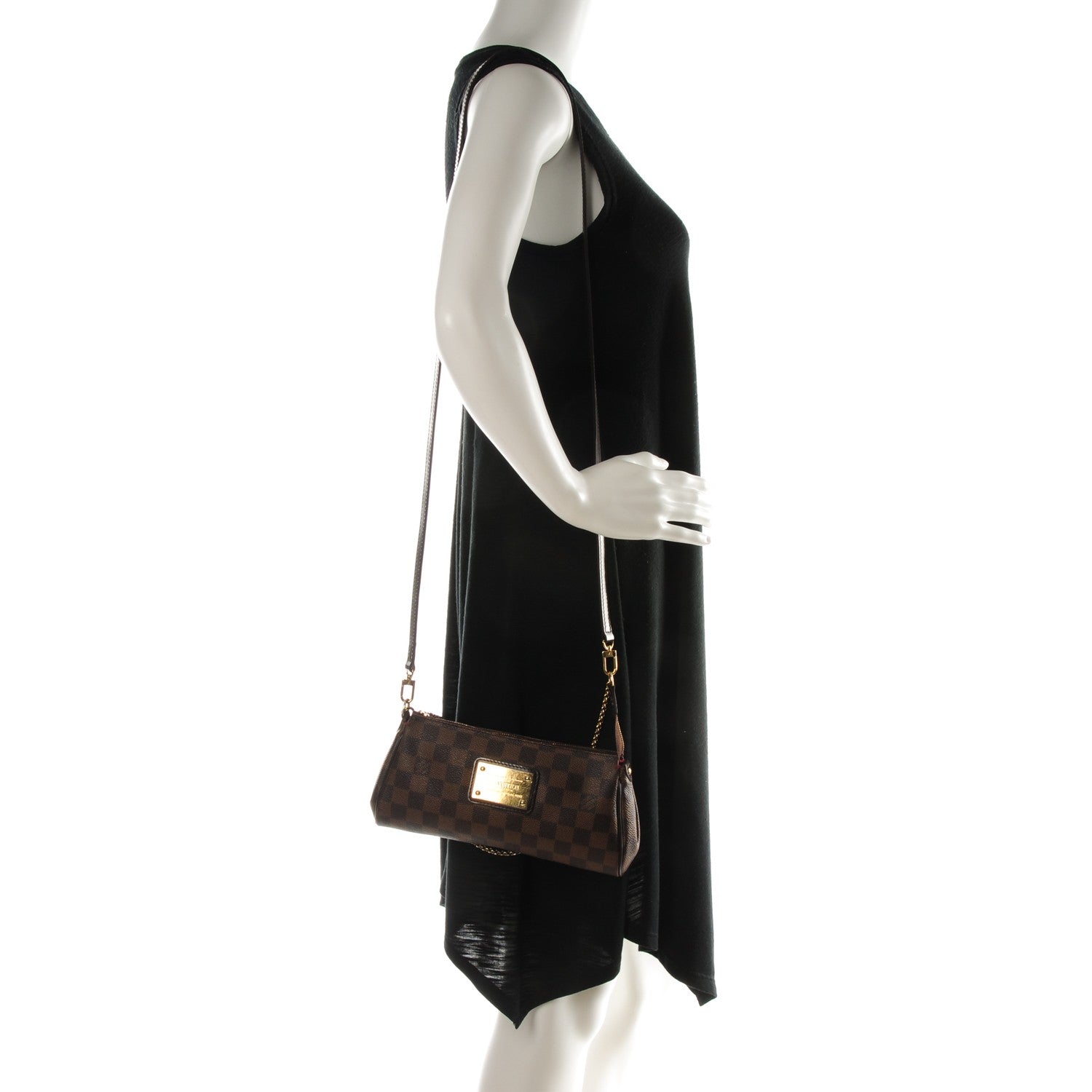 Louis Vuitton Damier Ebene Eva Clutch 2 of 6