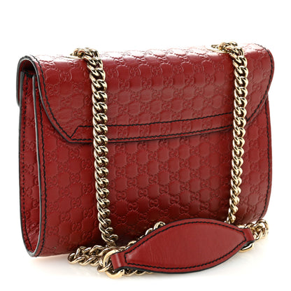 Gucci Soft Microguccissima Mini Emily Chain Shoulder Bag Rosso 3 of 10