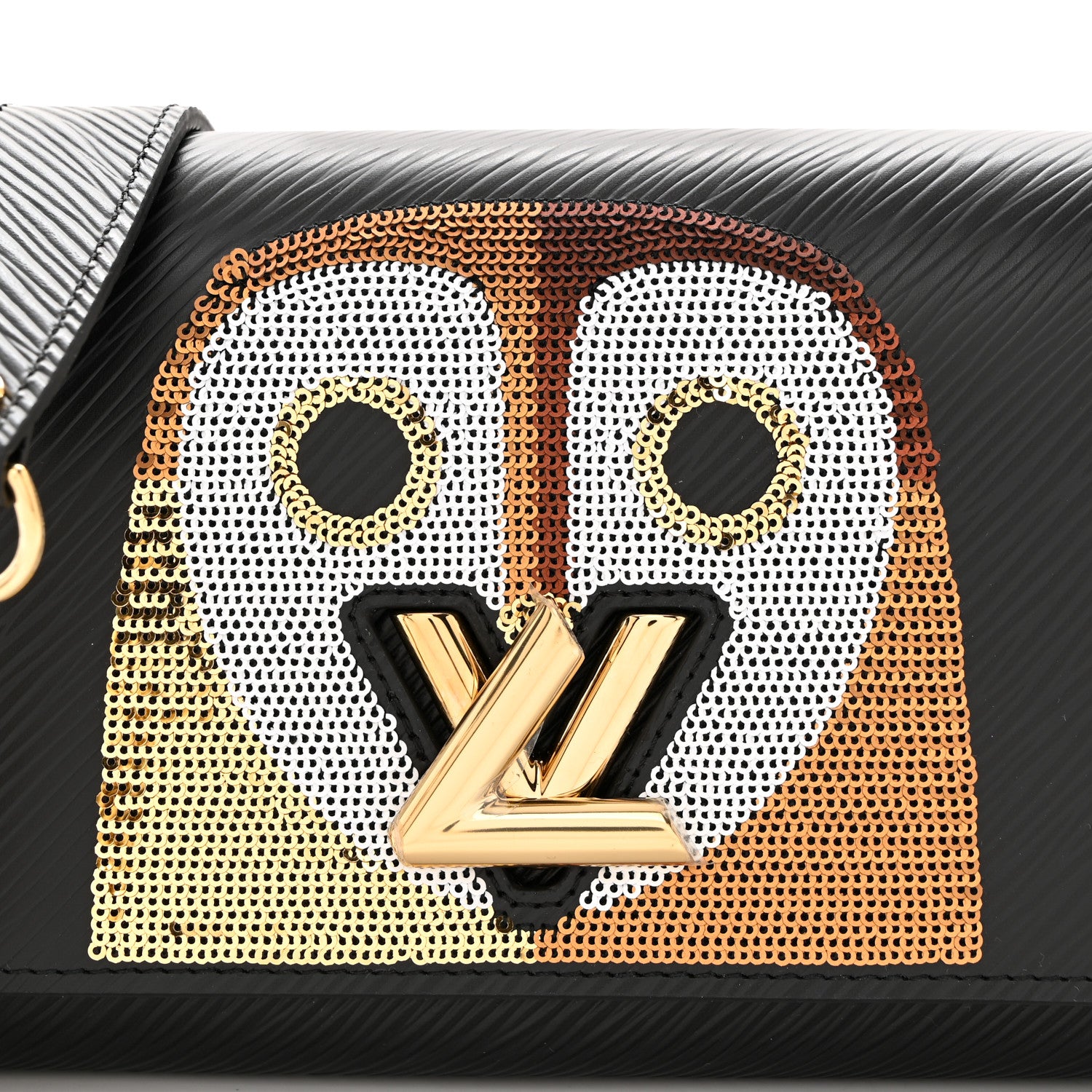 Louis Vuitton Epi Sequin Night Bird Twist Chain Wallet Black 8 of 10