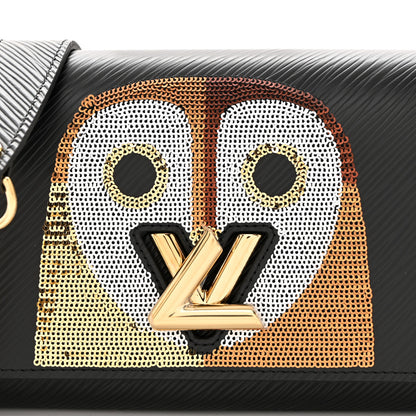 Louis Vuitton Epi Sequin Night Bird Twist Chain Wallet Black 8 of 10
