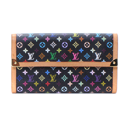 Louis Vuitton Monogram Multicolor Porte Tresor International Wallet Black 1 of 7