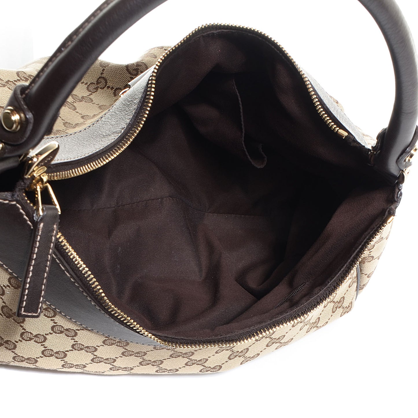 Monogram Large D Gold Hobo Dark Brown