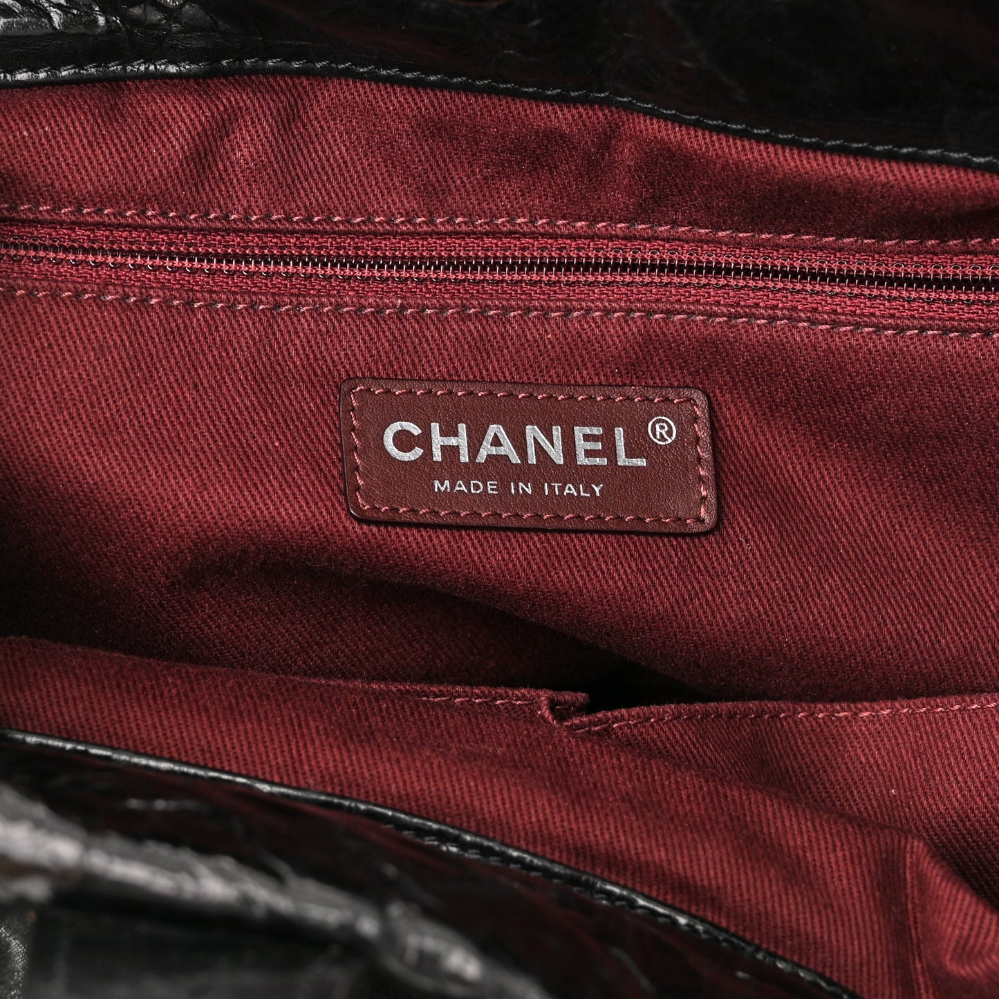 Iridescent Calfskin In the Mix Tote Black