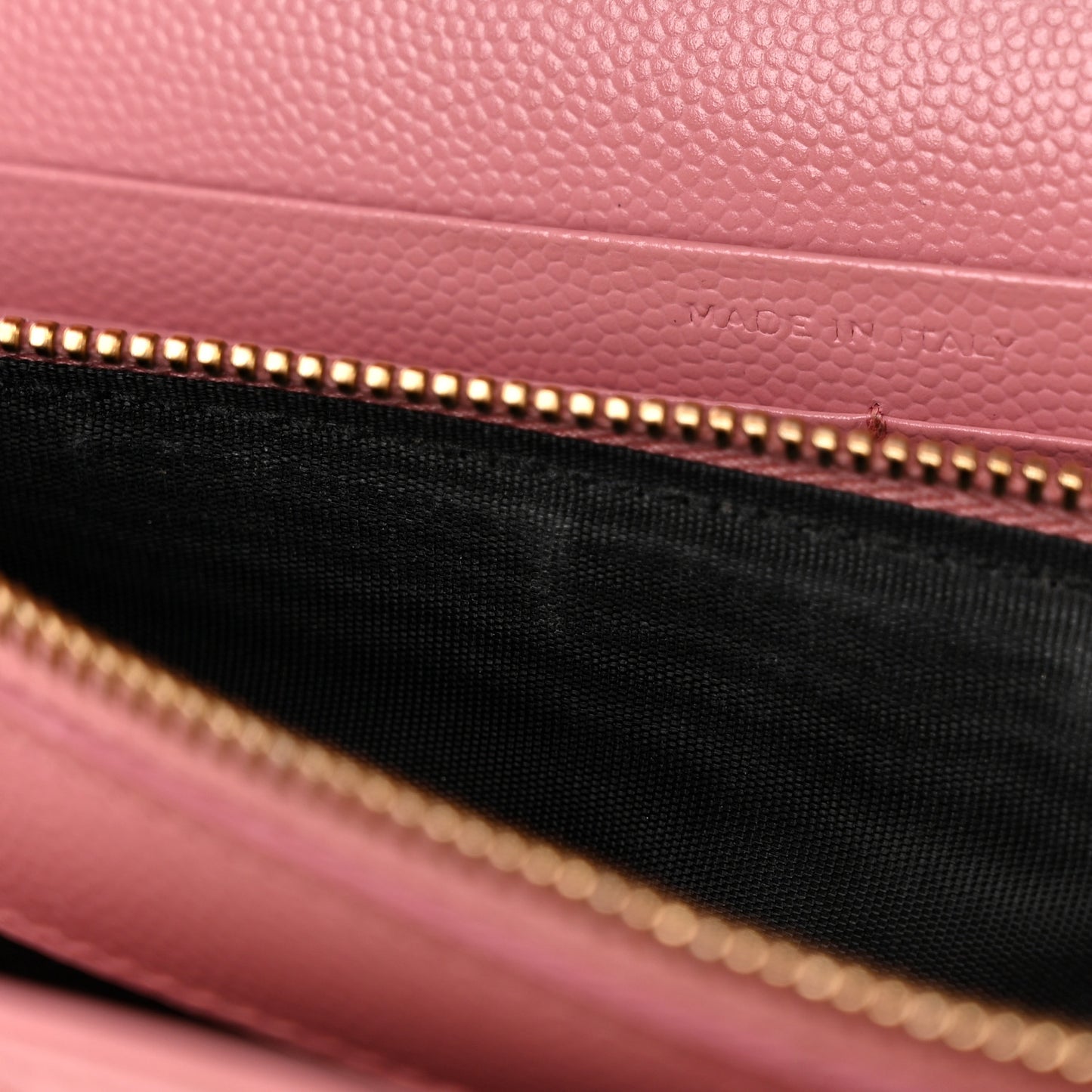 Grain De Poudre Matelasse Chevron Monogram Chain Wallet Tender Pink