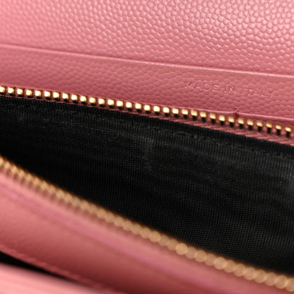 Saint Laurent Grain De Poudre Matelasse Chevron Monogram Chain Wallet Tender Pink 22 of 33