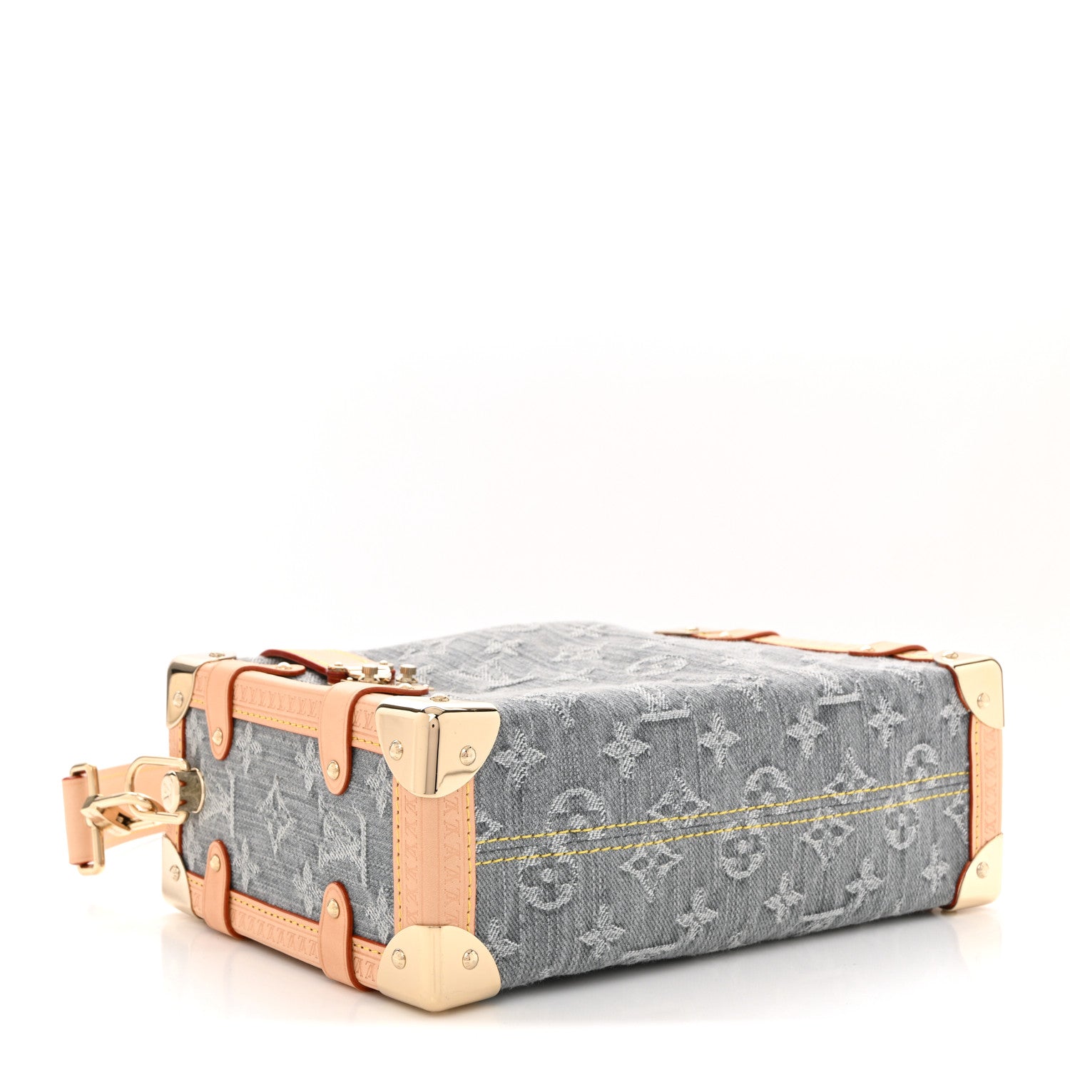 Louis Vuitton Monogram Denim Side Trunk MM Washed Gray 4 of 9