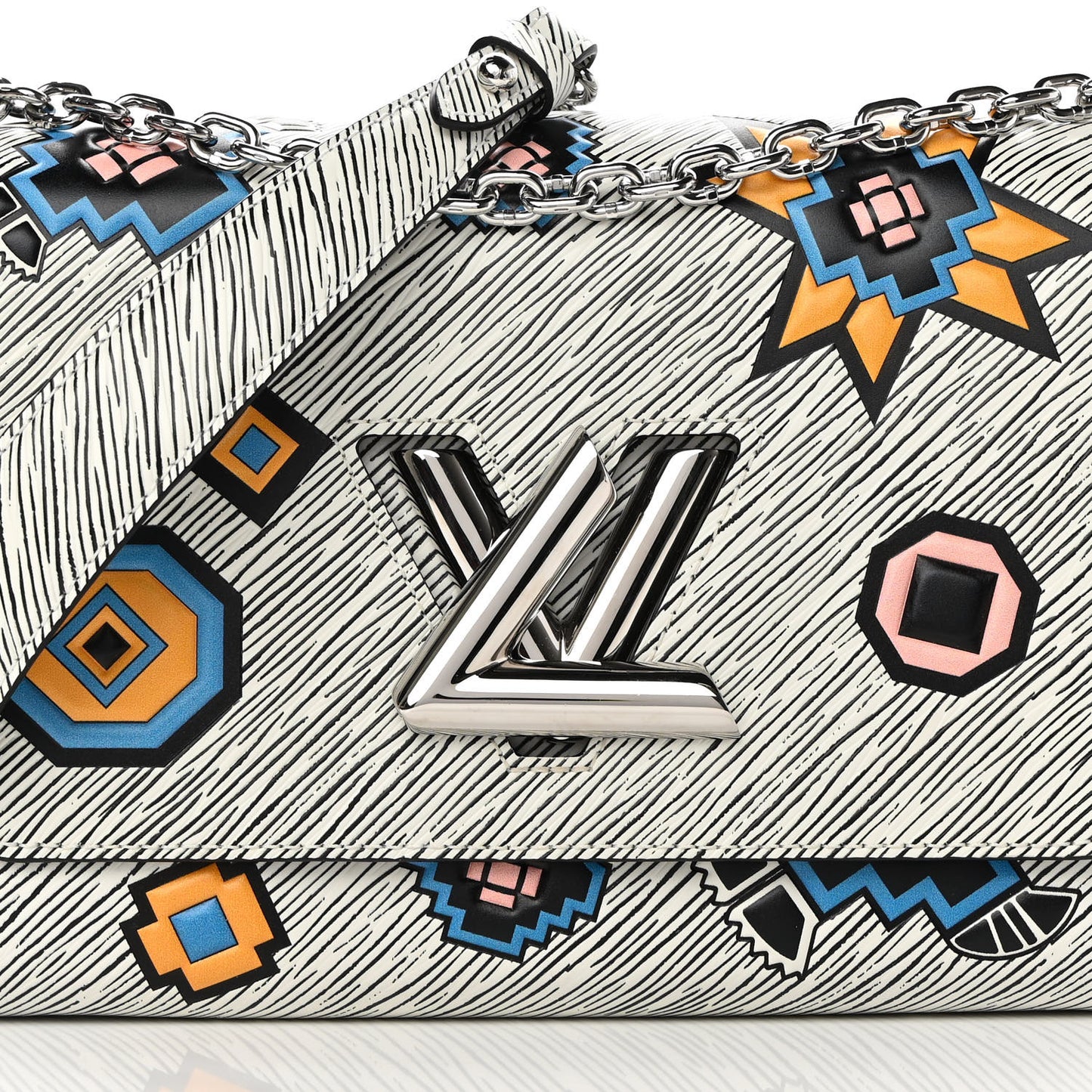 Epi Azteque Twist Shoulder Bag MM White