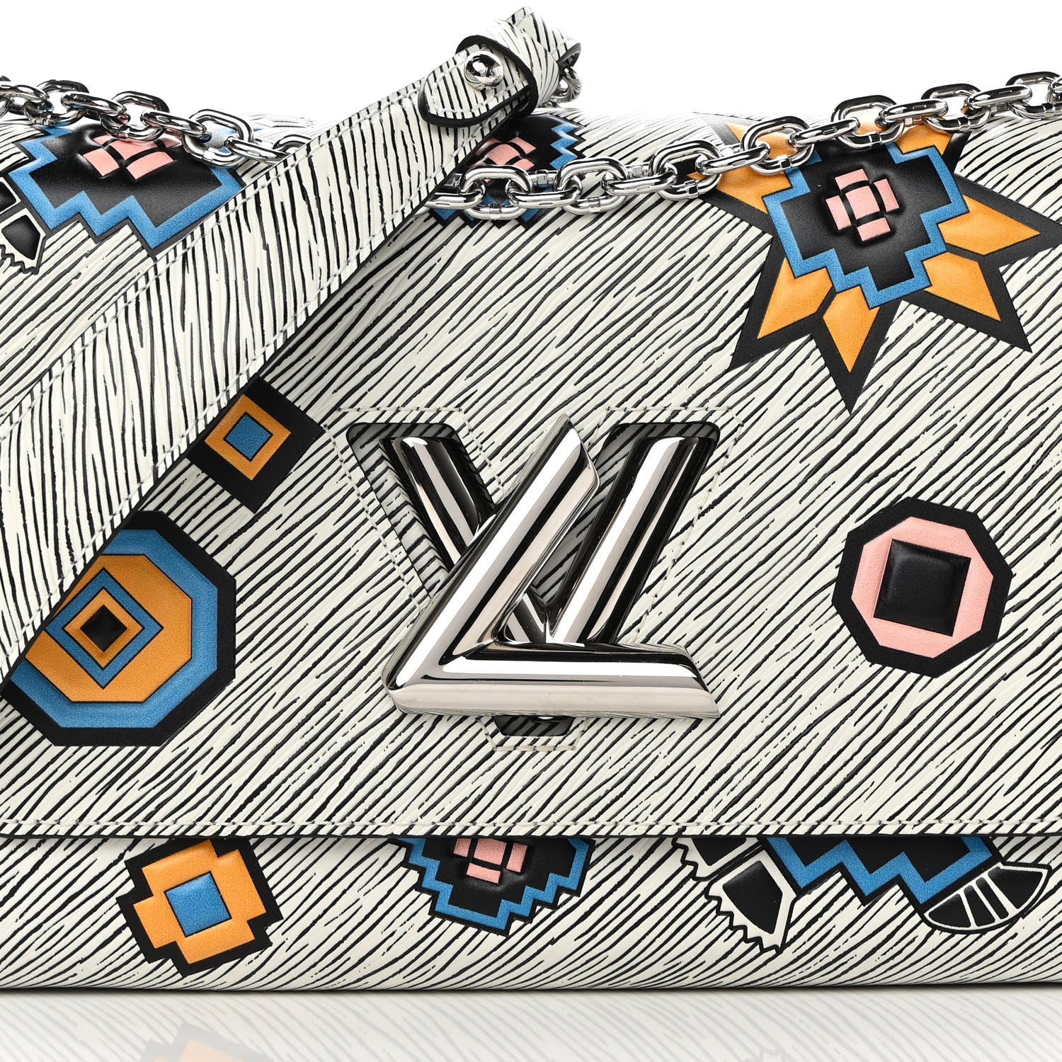 Louis Vuitton Epi Azteque Twist Shoulder Bag MM White 8 of 13