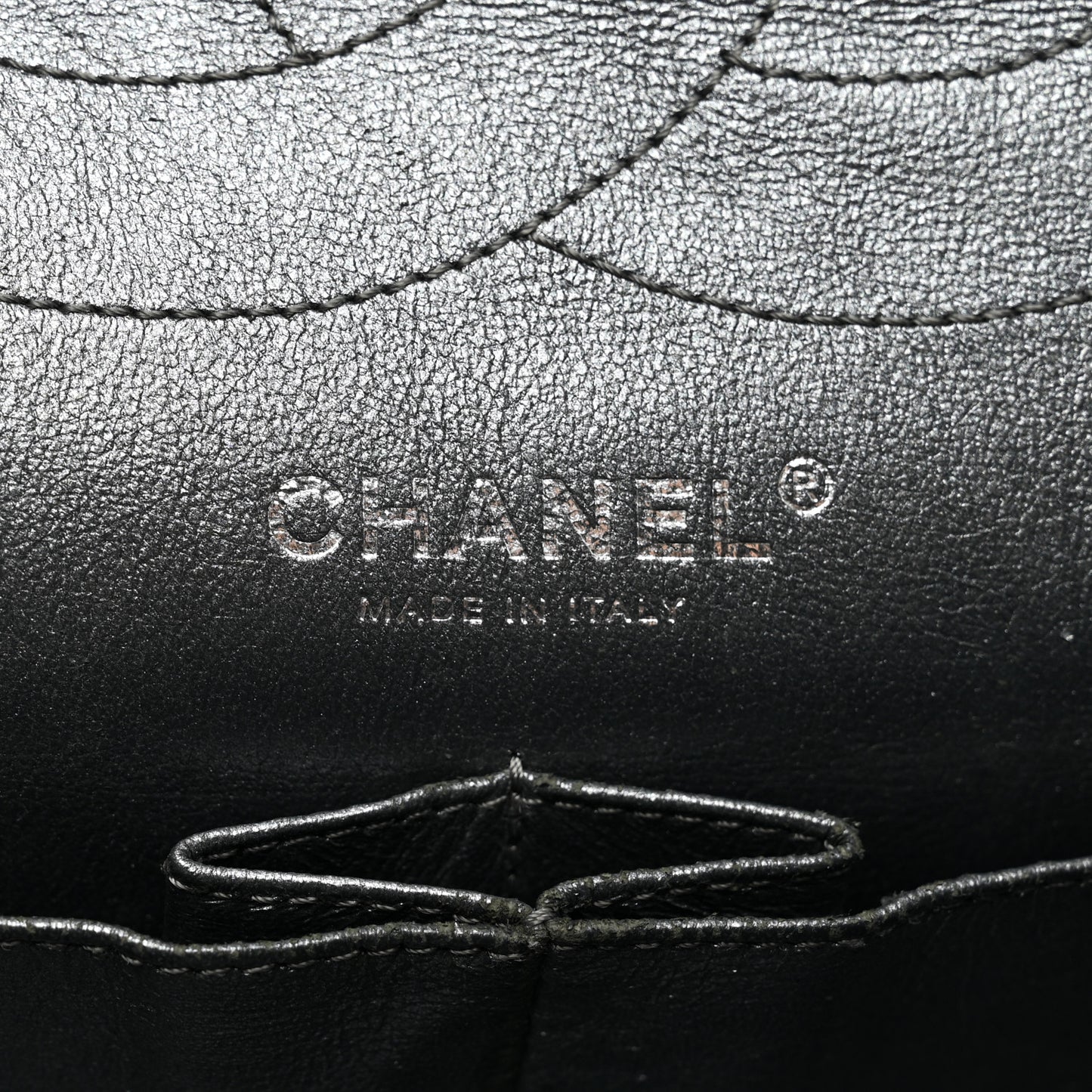 Metallic Aged Calfskin Quilted 2.55 Reissue 226 Flap Silver