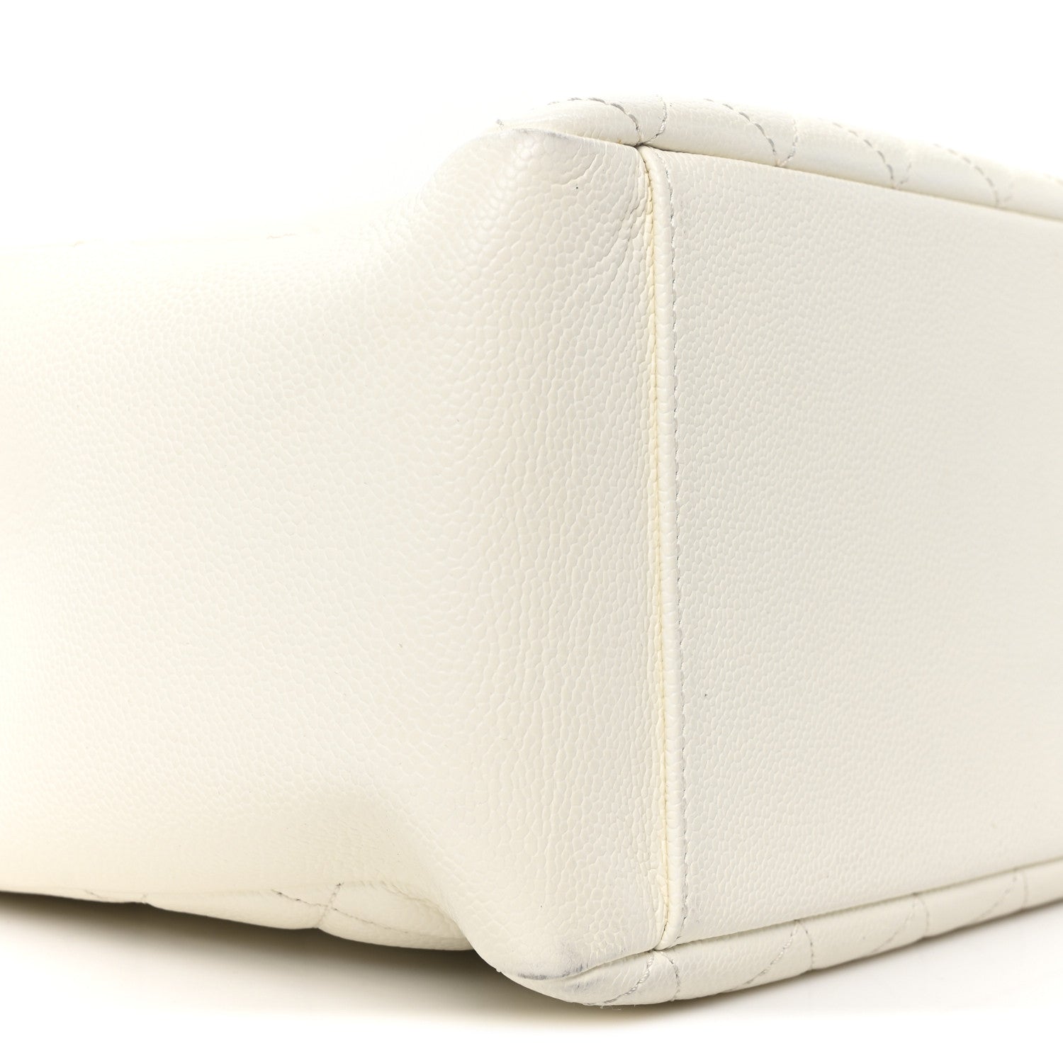 Chanel Caviar Quilted Grand Shopping Tote GST White 9 of 10