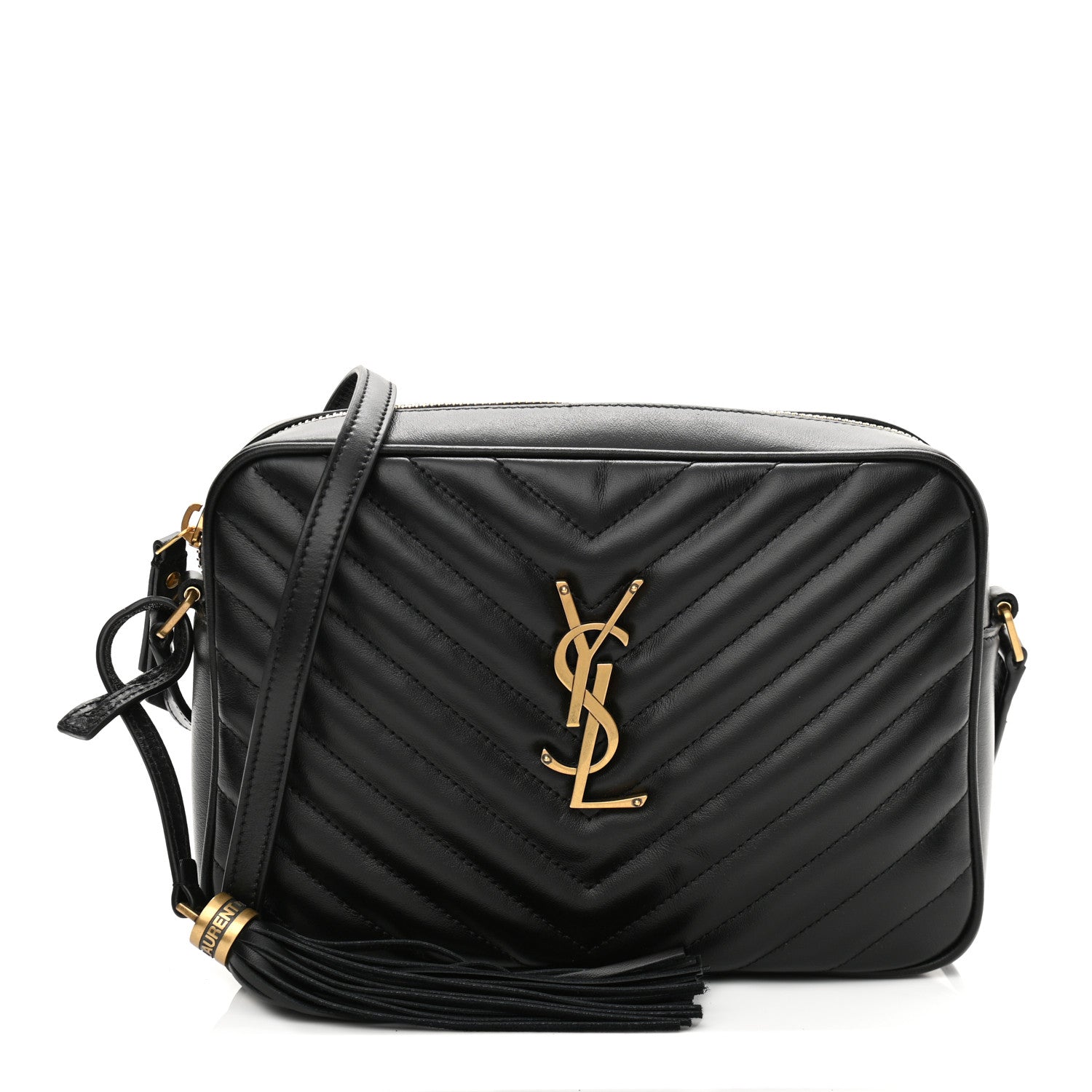 Saint Laurent Calfskin Matelasse Monogram Lou Camera Bag Black 1 of 9