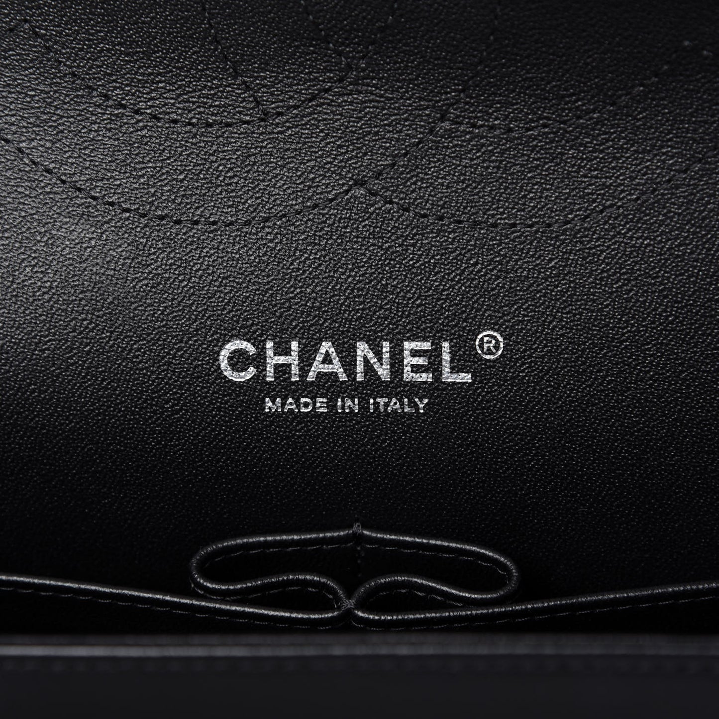 Lambskin Chevron Quilted Jumbo Double Flap Black