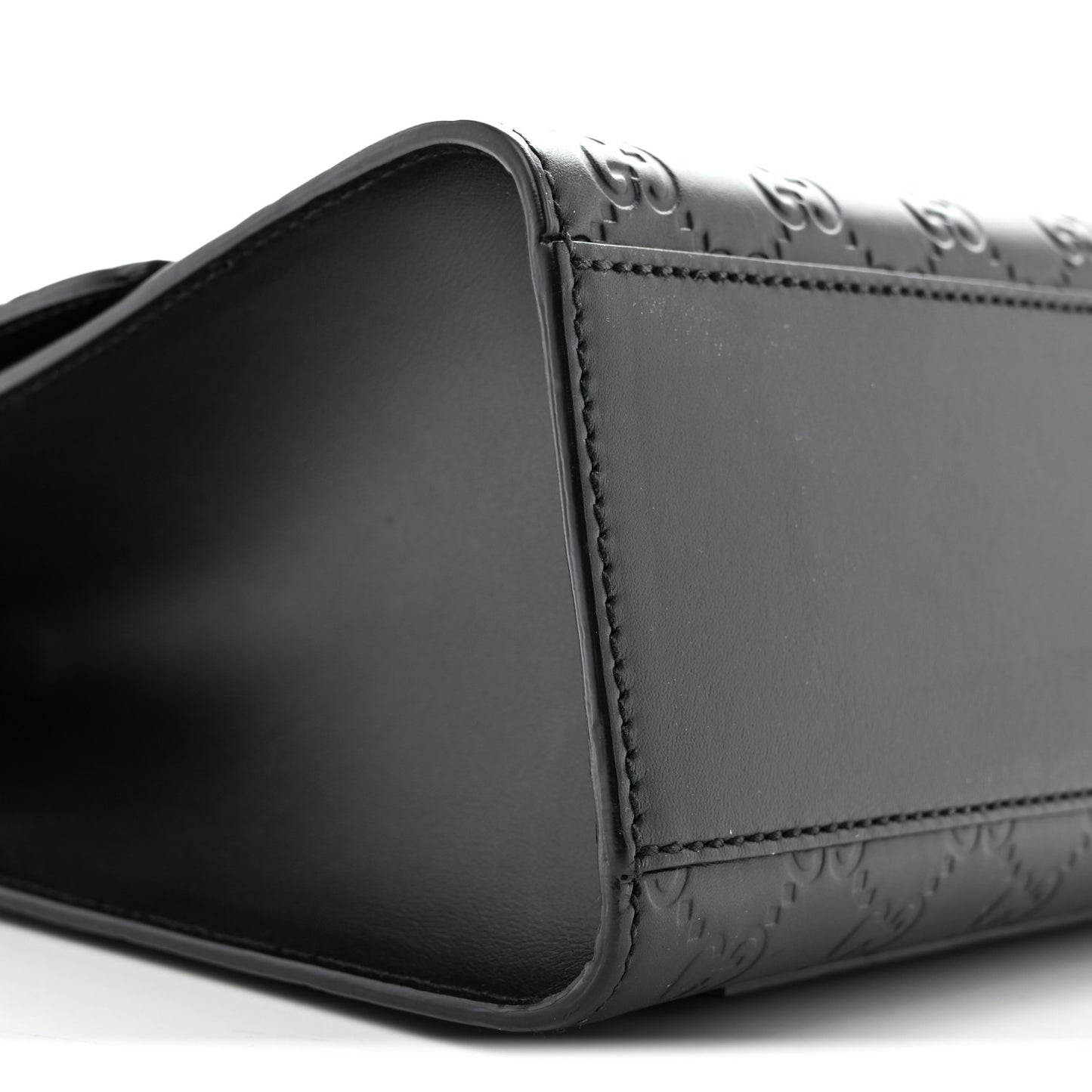 Guccissima Medium Padlock Shoulder Bag Black