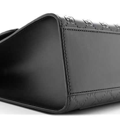 Gucci Guccissima Medium Padlock Shoulder Bag Black 9 of 13