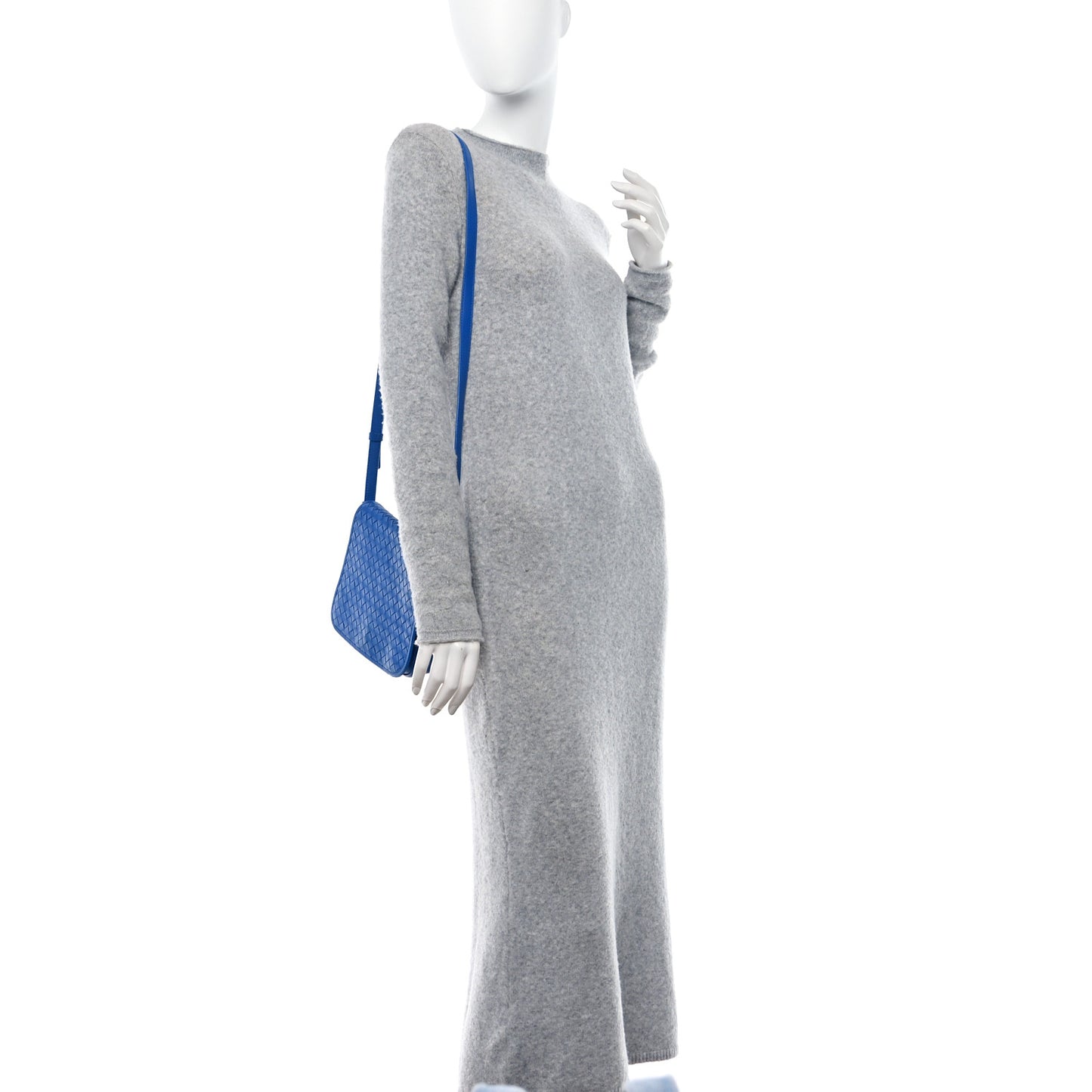 Nappa Intrecciato Messenger Bag Blue