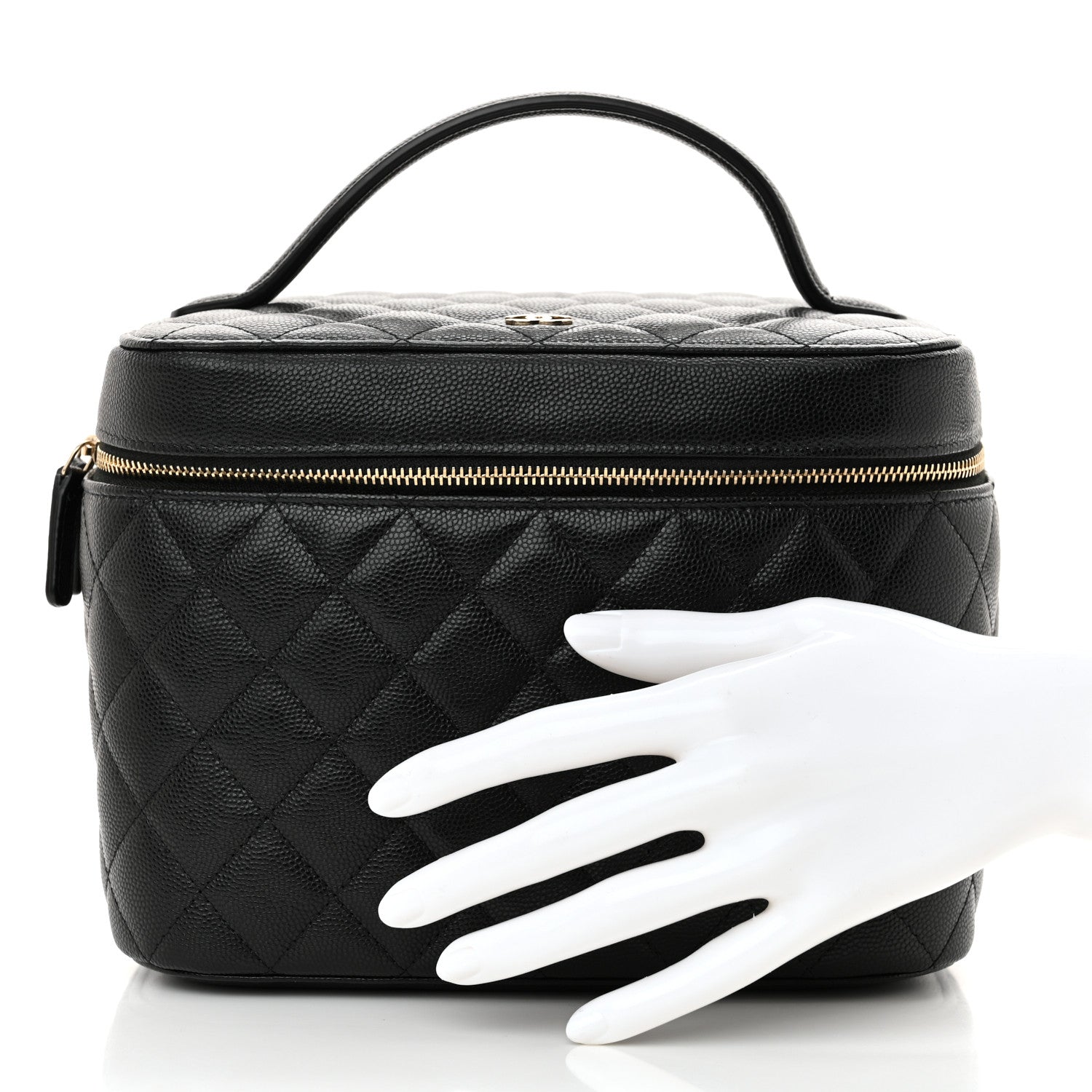 Chanel Caviar Quilted Large Vanity Pouch Black 2 of 11